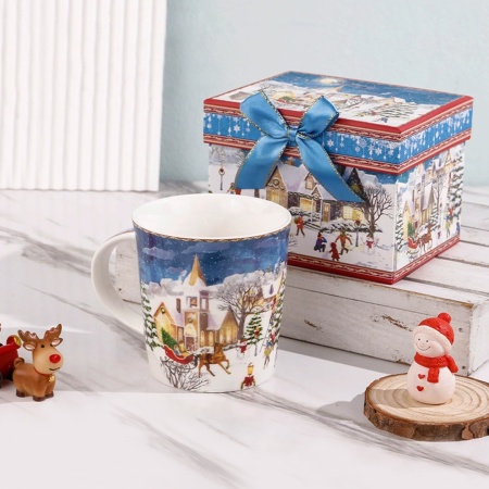 Кружка 320мл Новогодняя деревня