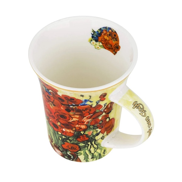 Кружка 350 мл., Красные маки и маргаритки Винсент ван Гог