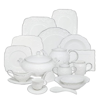 Сервиз столовый 52 предмета 6 персон Silver Rose