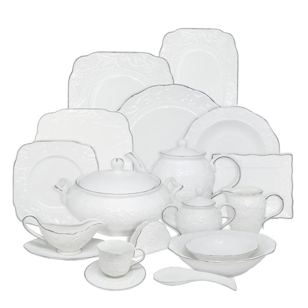 Сервиз столовый 52 предмета 6 персон Silver Rose