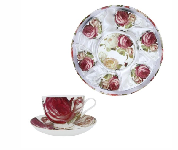 Набор чашек 6 персон Round Романтика