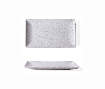 Блюдо прямоугольное  27*16см. пепел. Икра