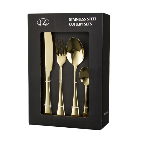 Набор столовых приборы 6 персон 24 предмета золото