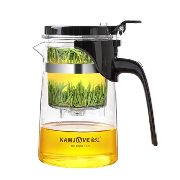 Чайник с клапаном 0.5л стекло