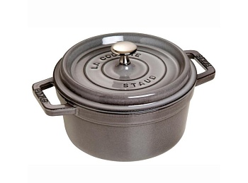Кокот круглый, серый графит 24см. 3,8л.
