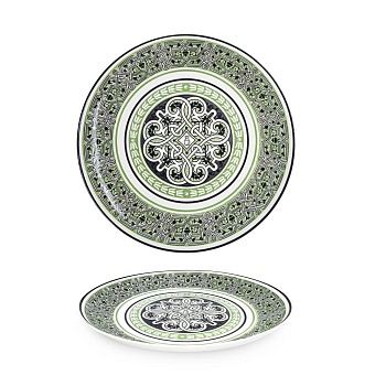 Блюдо для бешбармака 35см. Зеленое