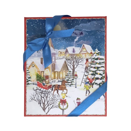 Набор вилок для торта, 4штуки Новогодняя деревня