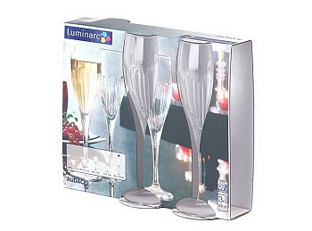 Рюмка для шампанского 200мл. 3шт Audacio