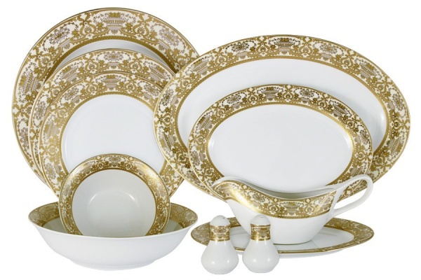 Сервиз столовый 27 предметов 6 персон Вайден Кремовый