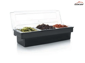 Бокс для овощей 3 отделения 50*16*9см. 3л. L