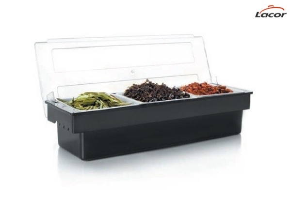 Бокс для овощей 3 отделения 50*16*9см. 3л. L