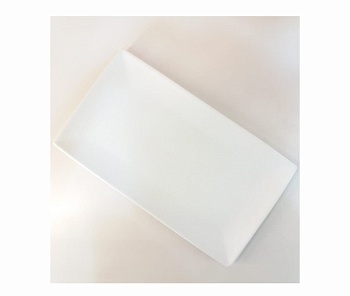 Блюдо прямоугольное 34*19см. белое, Икра