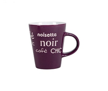 Кружка 300 мл., фиолетовая  Cafe Color