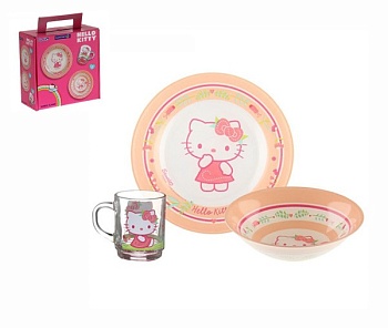 Набор детский  3 предмета Hello Kitty Flower