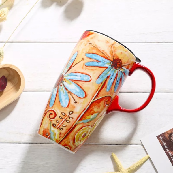 Термокружка 500мл. EVERGREEN  Цветы