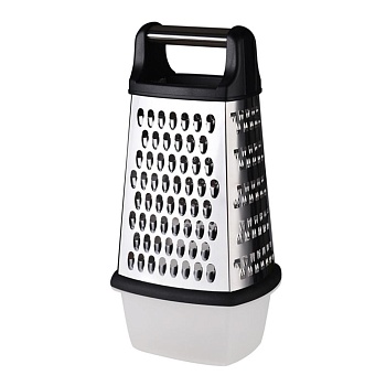 Терка 4 стороны 23*14*11 см пластиковая ручка+ контейнер