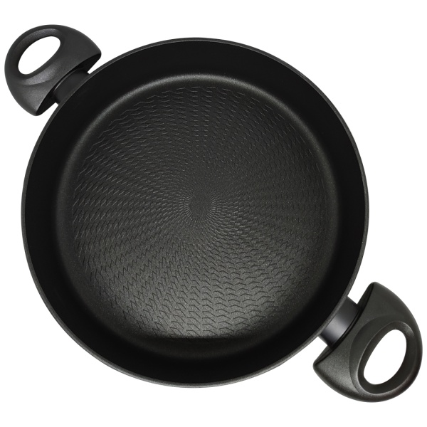 Сковорода антипригарная 26см стеклянная крышка 2 ручки Black Beauty