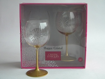 Рюмка 470мл. 2шт Ballon Happy Cristal Gold