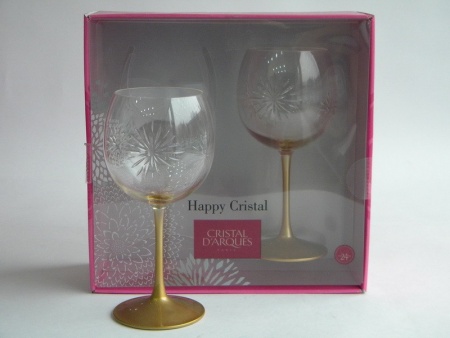 Рюмка 470мл. 2шт Ballon Happy Cristal Gold