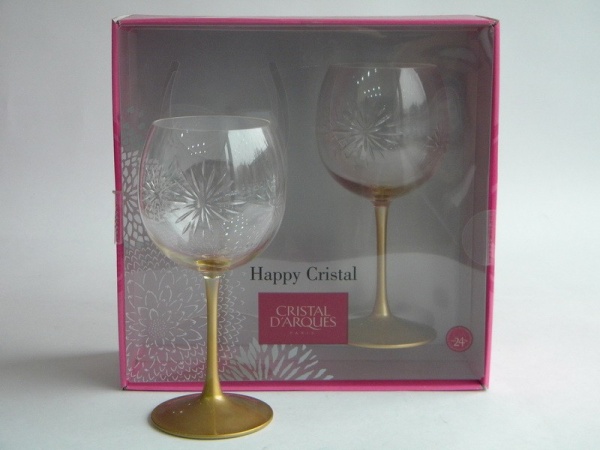 Рюмка 470мл. 2шт Ballon Happy Cristal Gold