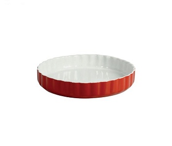 Форма для выпечки керамическая, красная 28см.