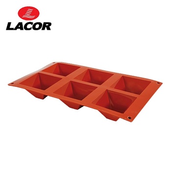 Форма для выпечки силиконовые 6 ячеек пирамида