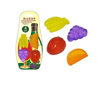 Охладитель для напитка 4шт Фрукты
