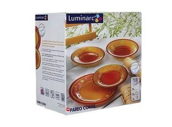 Сервиз столовый 18 предметов 6 персон Pareo Corail