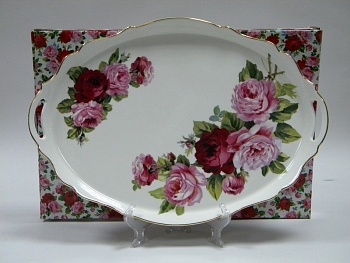 Блюдо овальное 40см. Райский сад