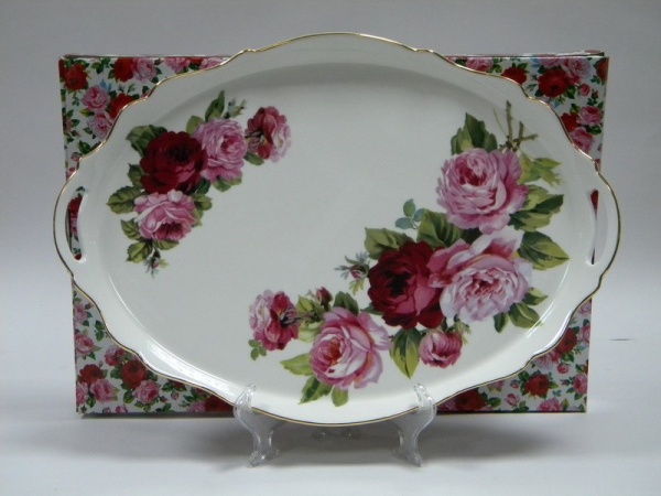 Блюдо овальное 40см. Райский сад