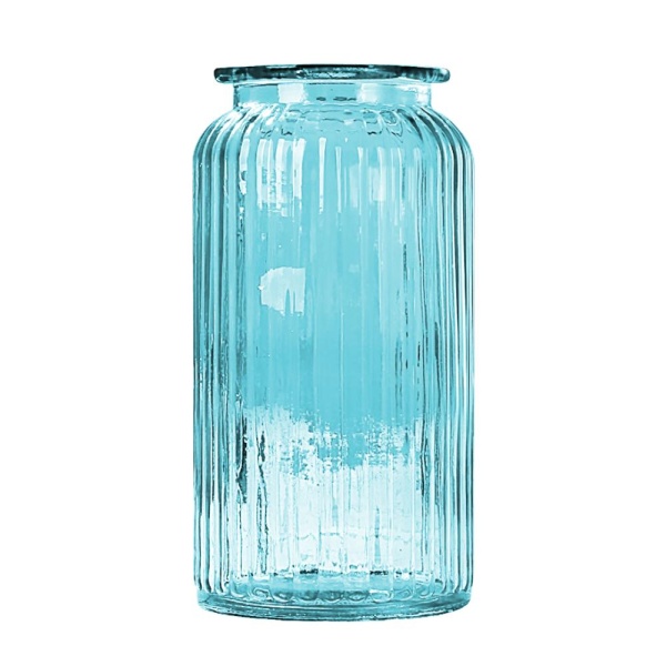 Ваза 18,5см, голубая Jar