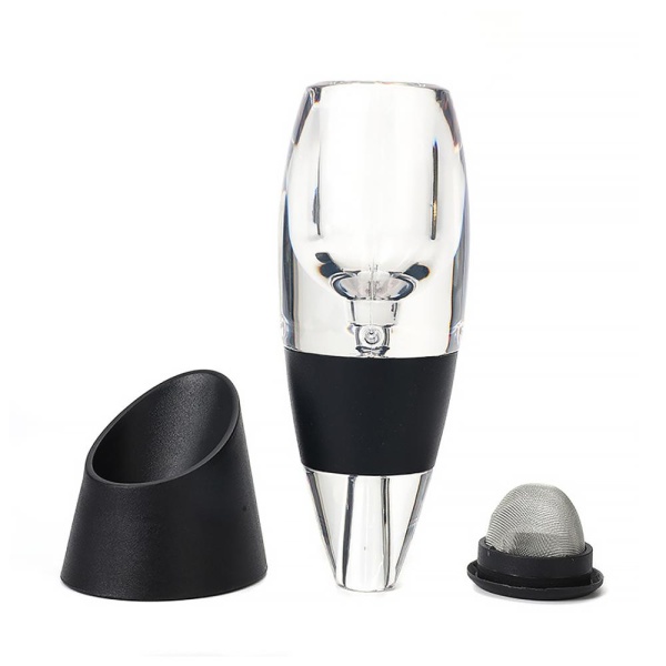 Аэратор для вина, пластиковый с подставкой 14,5см