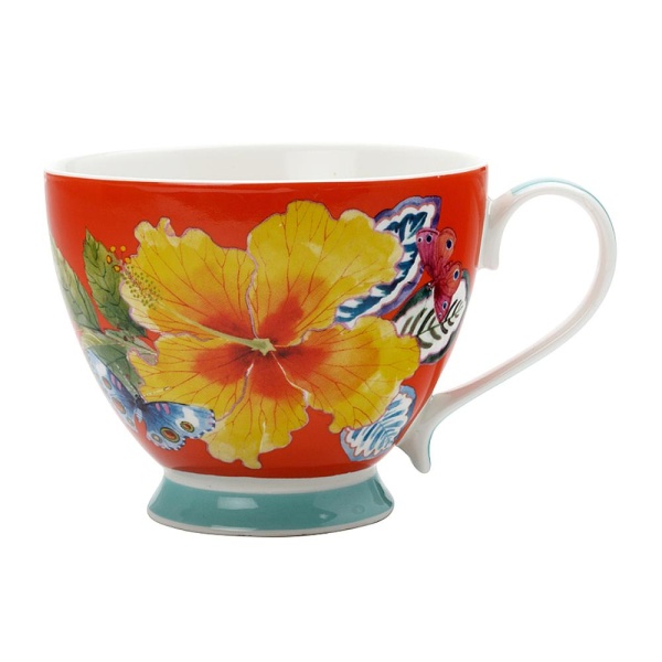 Кружка 0,4л. красная Экзотика