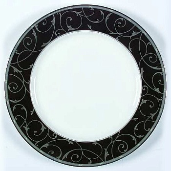 Тарелка 19см. Elegance Scroll Black