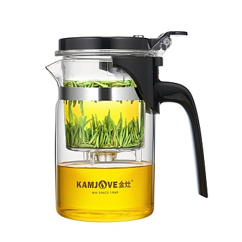 Чайник с клапаном 0.4л стекло