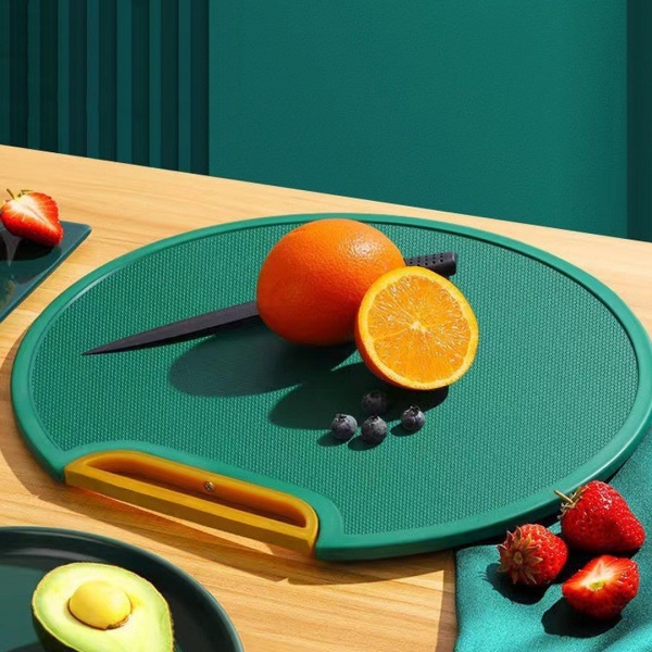 Доска антибактериальная 34см зеленая с подставкой, терка чеснок