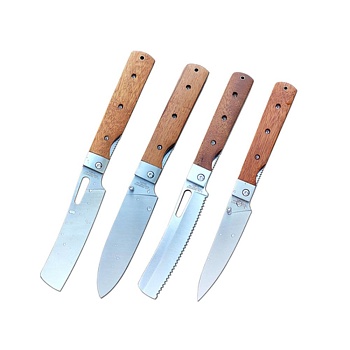 Набор ножей складной 4 предмета с чехлами