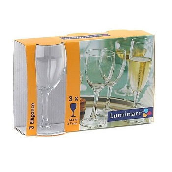 Набор рюмок для вина Elegance 3шт 240мл