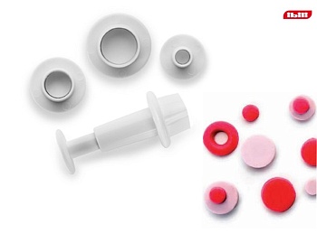 Штамп для мастики 3 насадки круглый, I