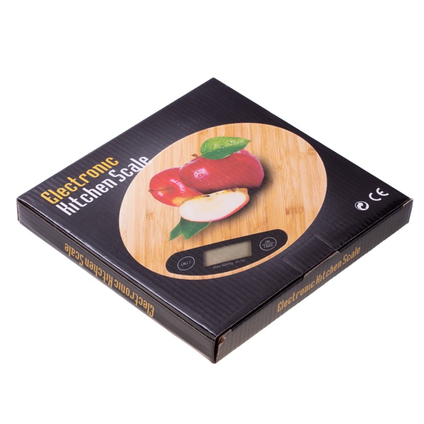 Весы электронные 5кг, 1гр, 20 см бамбуковые AAA