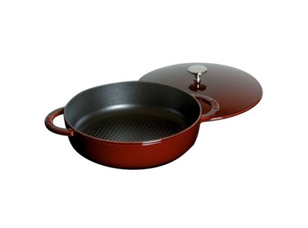 Сотейник соты 24см. 2,4л. гранатовый