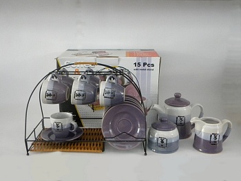 Сервиз кофейный 15 предметов 6 персон 120мл. Bird