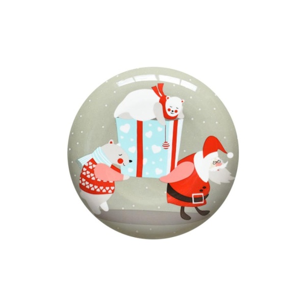 Тарелка 20см. Дед Мороз с мишками