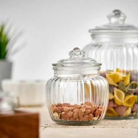 Банка круглая 0,65л, 13,5*7,5см, стекл