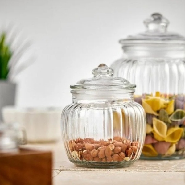Банка круглая 0,65л, 13,5*7,5см, стекл