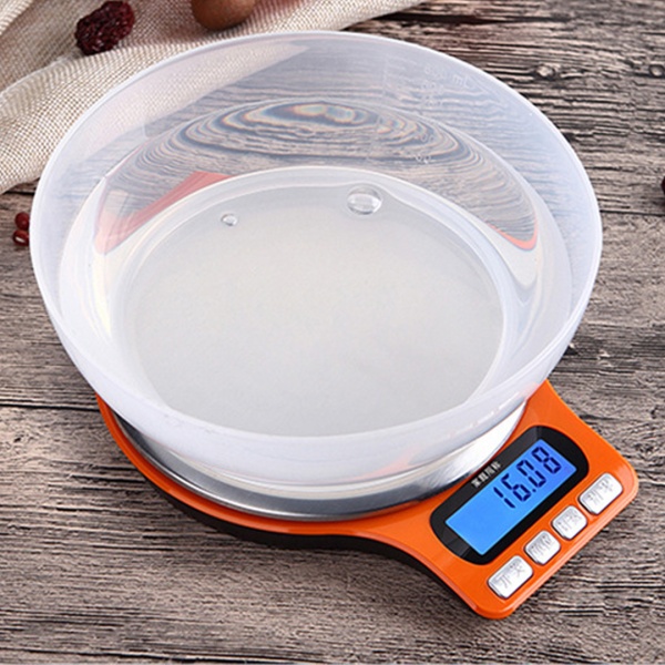 Весы электронные 3 кг, 1гр 16,5*13*2,2 см стальные красные ААА