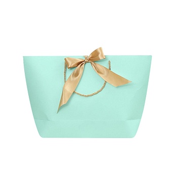 Пакет бумажный 37*27*12см горизонтальный, зеленый Бант