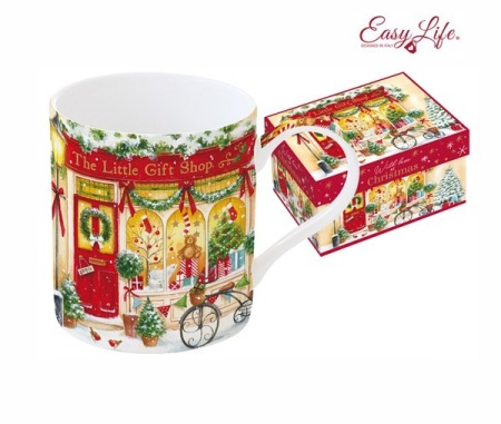 Кружка 350 мл., Новогодняя сказка. Магазин