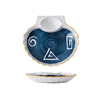 Тарелка закусочная 19,5*21,5см Морская Коллекция