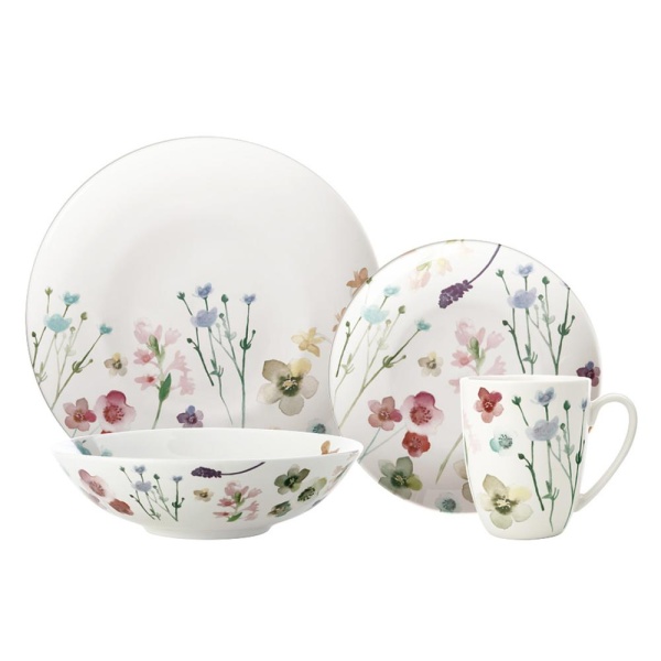 Сервиз 16 предметов 4 персоны чайно-столовый Лесные цветы